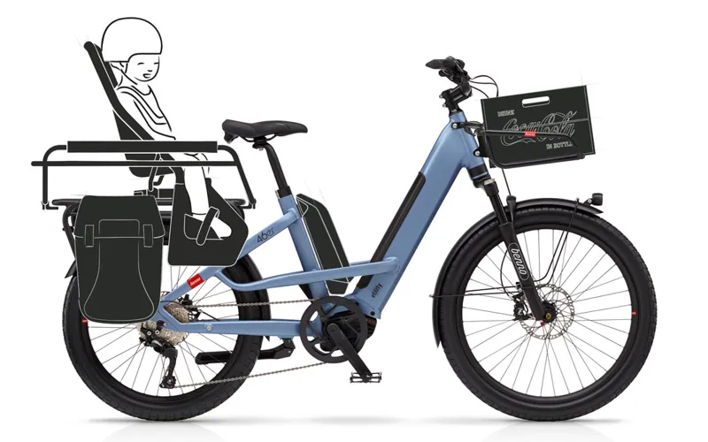 Benno Bikes 46er CX Step-Thru 500Wh Electric Cargo Bike in Anthracite Grey-2