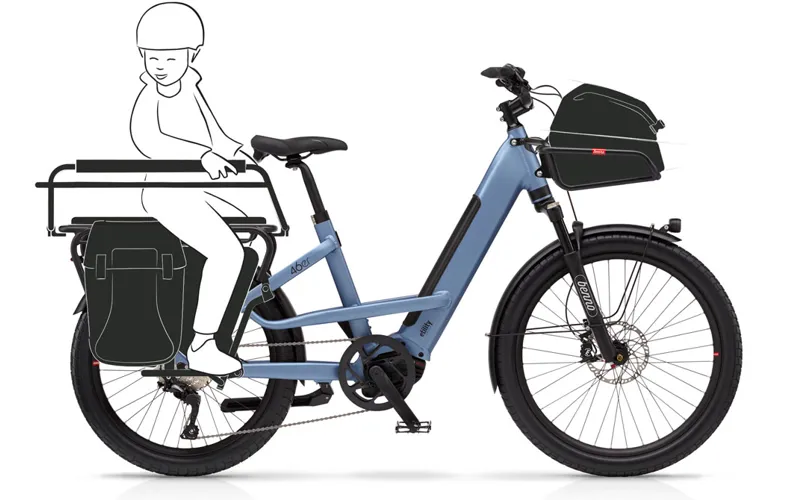 Benno Bikes 46er CX Step-Thru 500Wh Electric Cargo Bike in Anthracite Grey-3