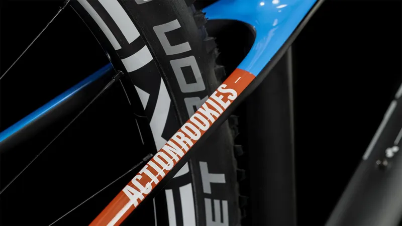 Cube Elite 240 C:62 Pro Kids Mountain Bike in Carbon Blue and Red-1
