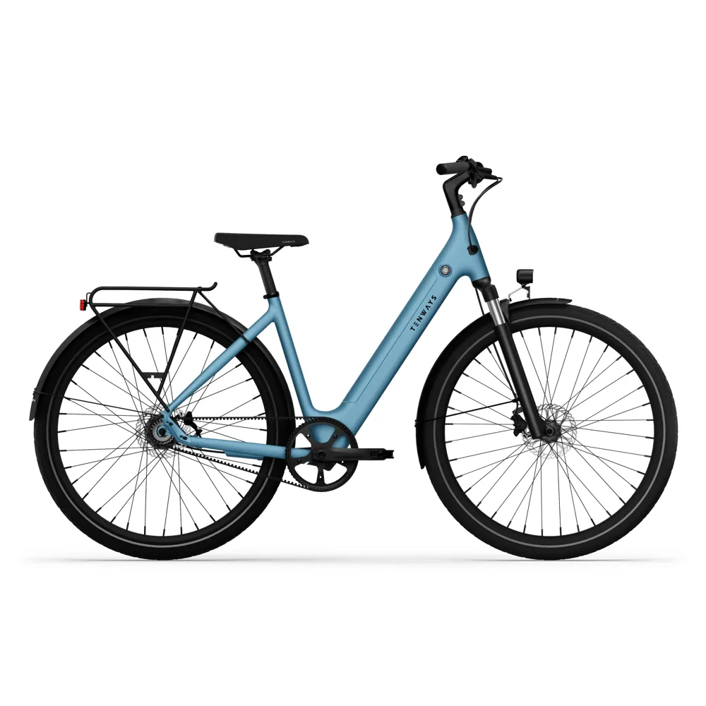 Team Cycles Tenways CGO 800S 460Wh Electricy City Bike in Sky Blue | Interest FREE Finance & Online Refund Policy.