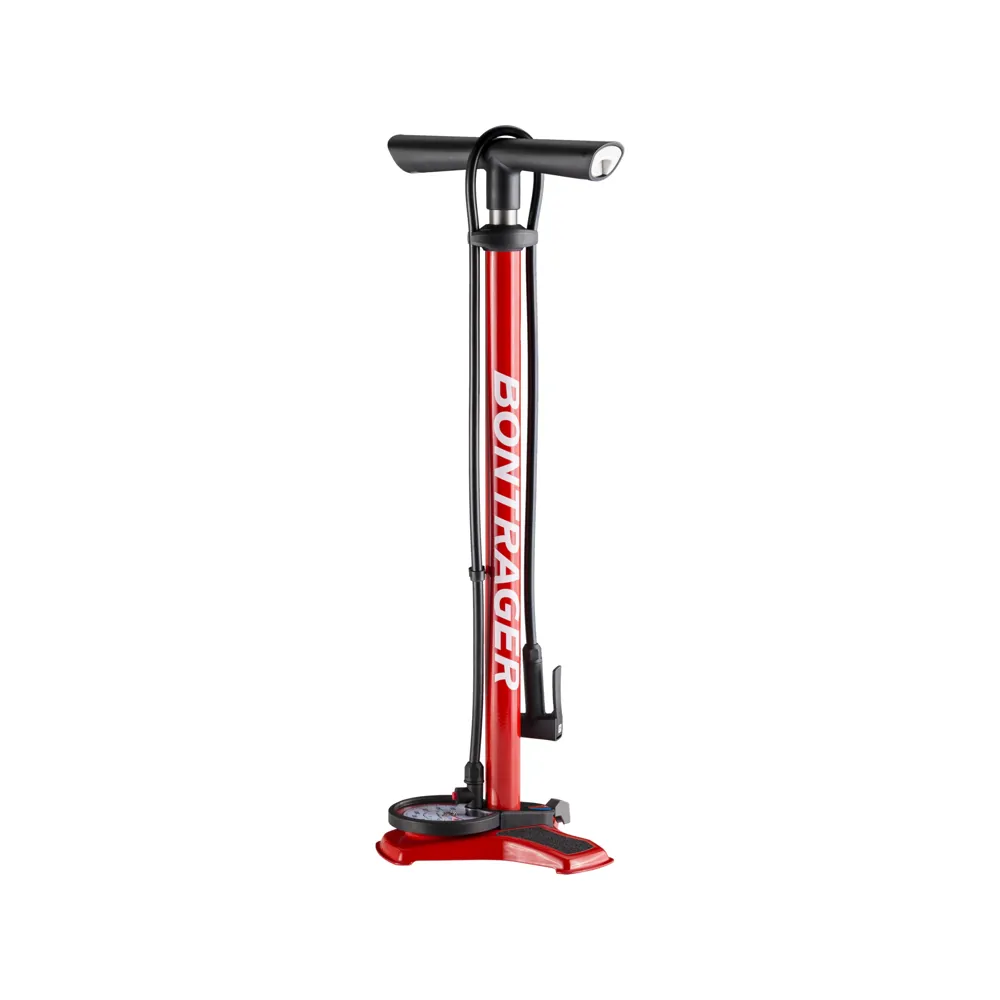 Team Cycles Bontrager Dual Charger Track Pump in Red | Interest FREE Finance & Online Refund Policy.