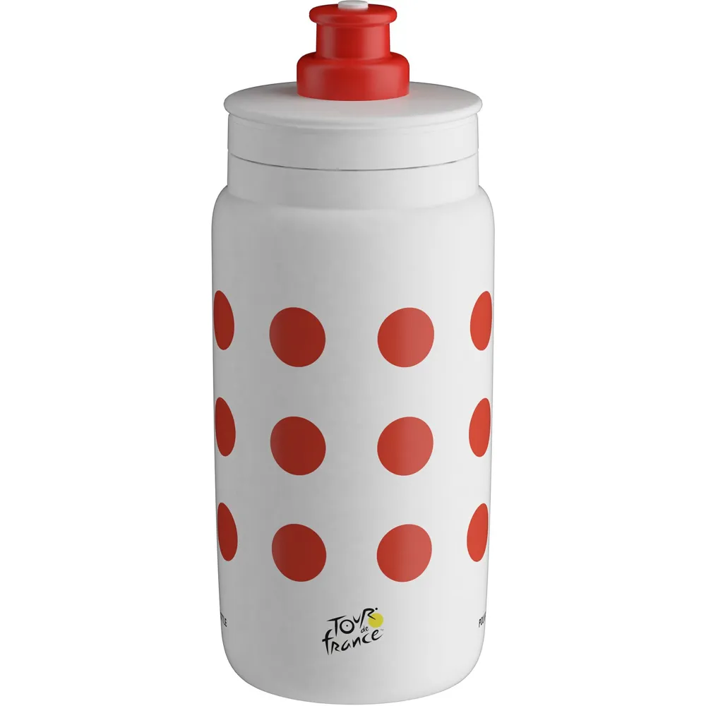 Team Cycles Elite Fly TDF 2025 KOM Bottle in White - 550ml | Interest FREE Finance & Online Refund Policy.