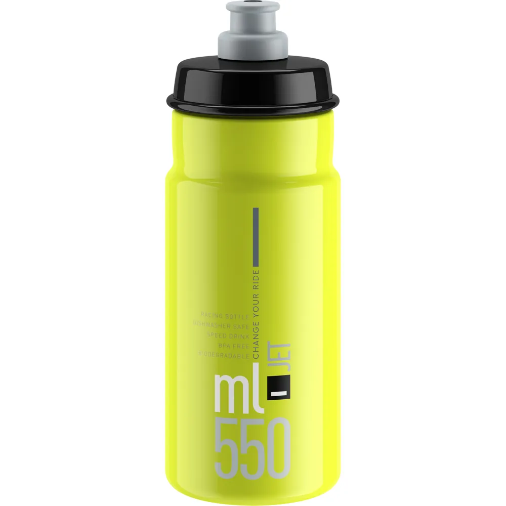 Elite Unisex Yellow Jet Bottle In Fluoro And Black - 550Ml