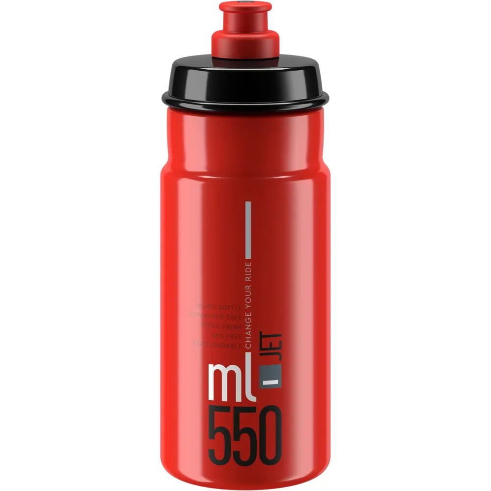 Elite Unisex Red Jet Bottle In And Black - 550Ml