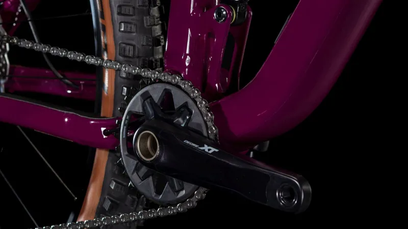 Cube Stereo ONE22 Race Full Suspension Mountain Bike in Wine and Grey-5