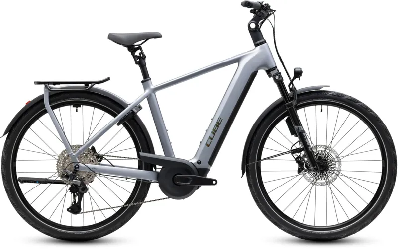 Cube Kathmandu Hybrid EXC 800Wh Electric Hybrid Bike in Slategrey and Chrome