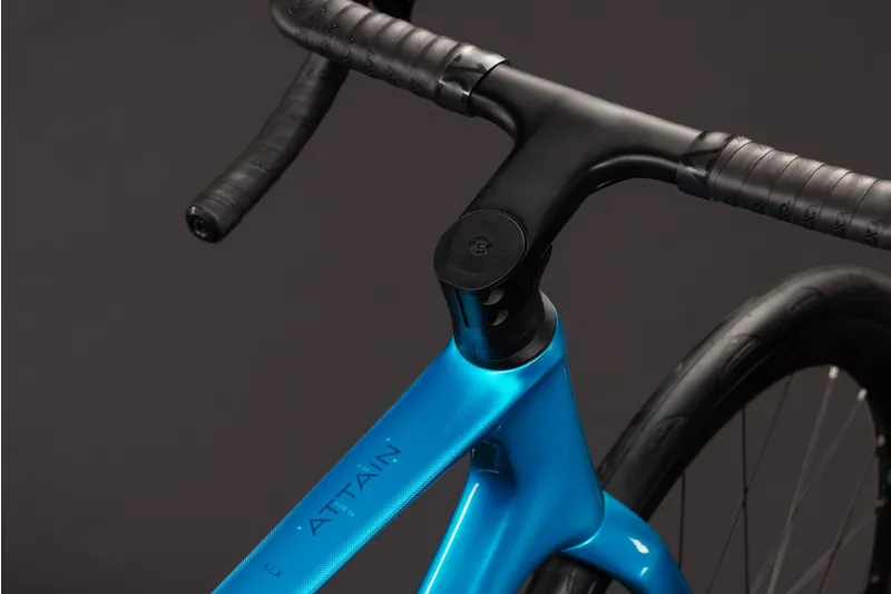 Cube Attain C:62 SLX Road Bike in Bali and Blue-5