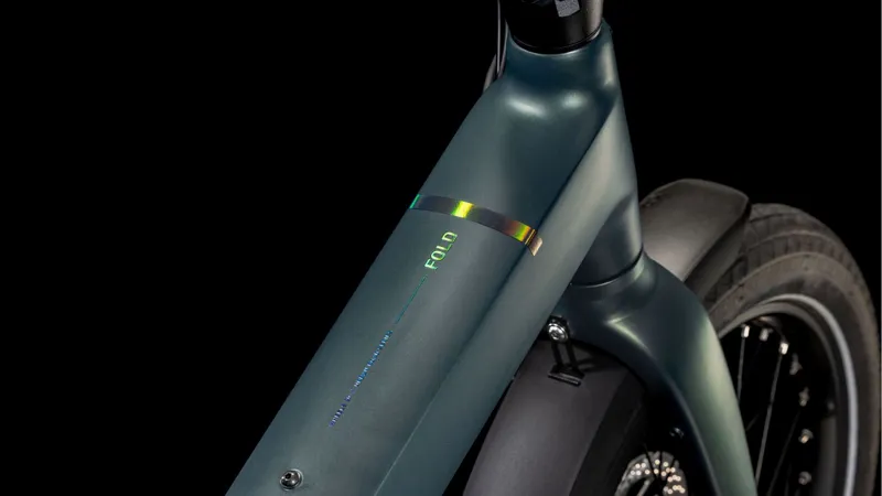 Cube Fold Hybrid 500Wh Electric Folding Bike in Sagebrushgreen and Prizm-3