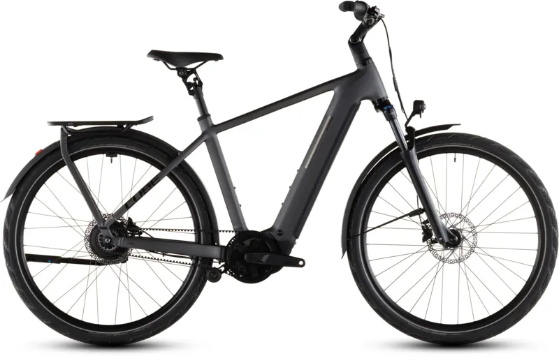 Cube Kathmandu Hybrid Comfort Pro 800Wh Electric Hybrid Bike in Slabgrey and Black