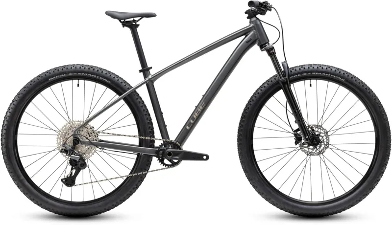 Cube Aim SLX Hardtail Mountain Bike in Slateblack and Chrome