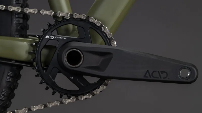 Cube Aim SLX Mountain Bike in Dustyolive and Gold-5