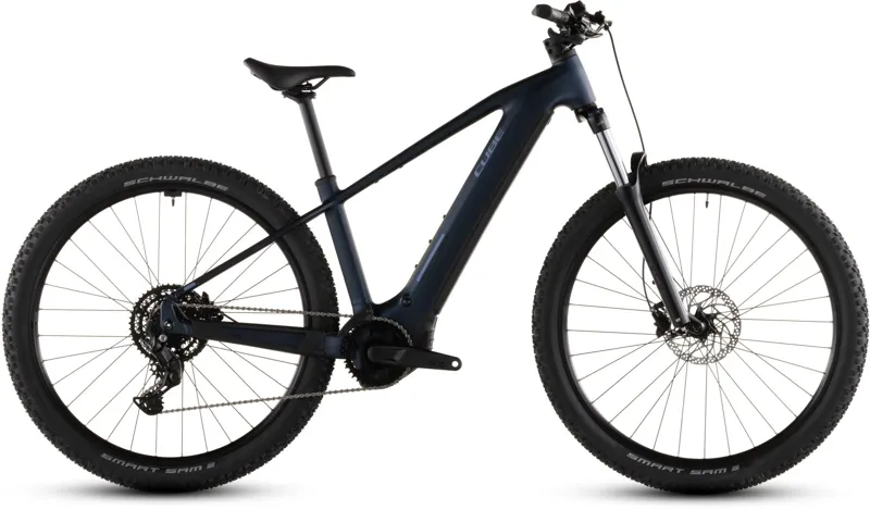 Cube Reaction Hybrid Performance 600Wh Electric Mountain Bike in Indigoblue and Relfex