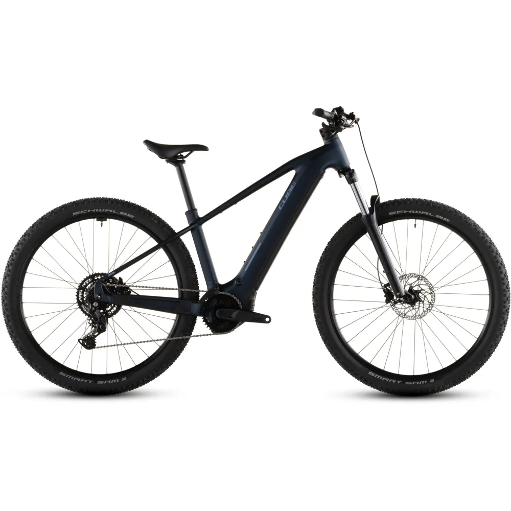 Team Cycles Cube Reaction Hybrid Performance 600Wh Electric Mountain Bike in Indigoblue and Relfex | Interest FREE Finance & Online Refund Policy.
