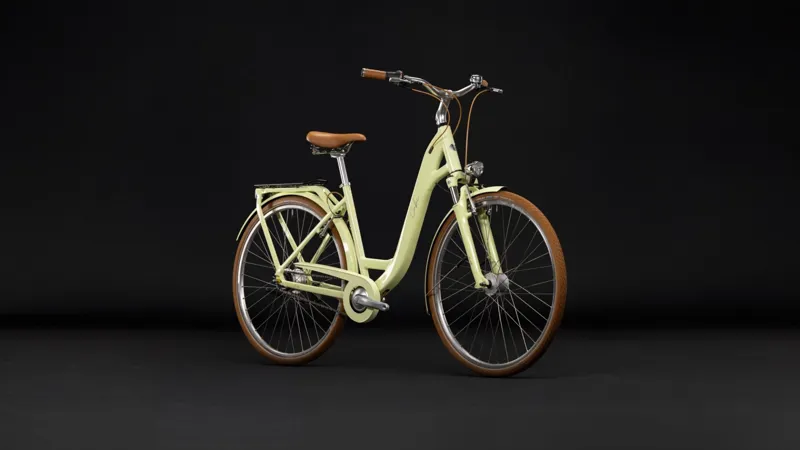 Cube Aruba Hybrid Bike in Sunnyday and Brown-9