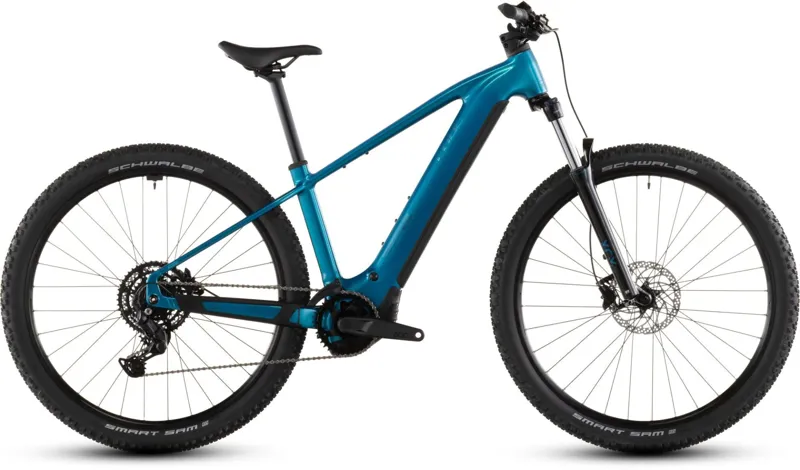 Cube Reaction Hybrid Performance 600Wh Electric Mountain Bike in Electricblue and Dazzle
