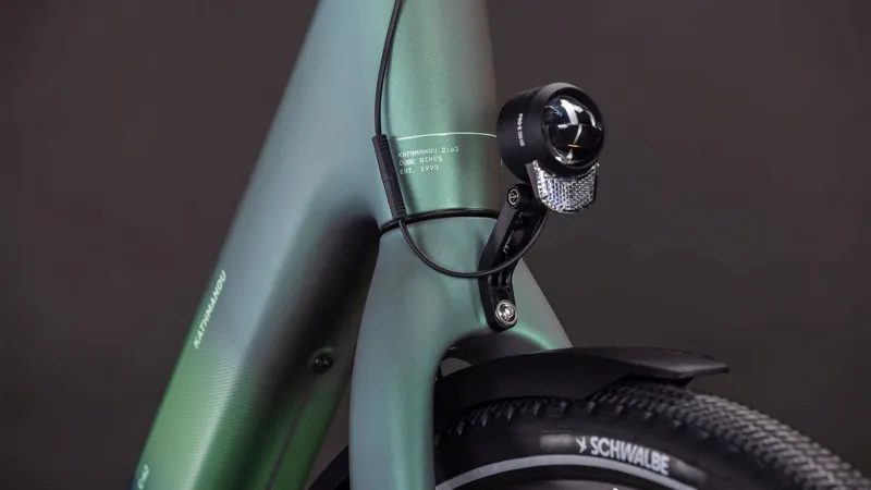 Cube Kathmandu Hybrid C:62 SLT EE 400Wh Electric Hybrid Bike in Seafoam and Chrome-5