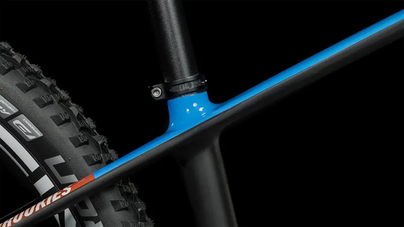 Cube Elite 240 C:62 Pro Kids Mountain Bike in Carbon Blue and Red-2
