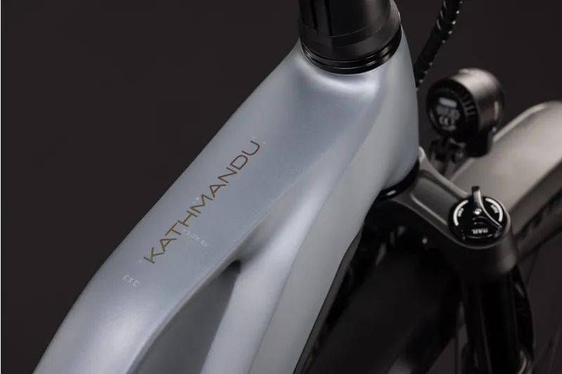 Cube Kathmandu Hybrid EXC T 800Wh Electric Hybrid Bike in Slategrey and Chrome-4