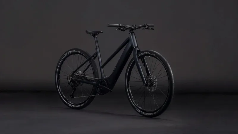 Cube Editor Hybrid Pro 400Wh Electric Hybrid Bike in Coal and Prism-6