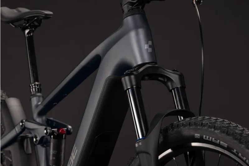 Cube Stereo Hybrid ONE22 Pro 800Wh Electric Full Suspension Mountain Bike in Slabgrey and Chrome-5
