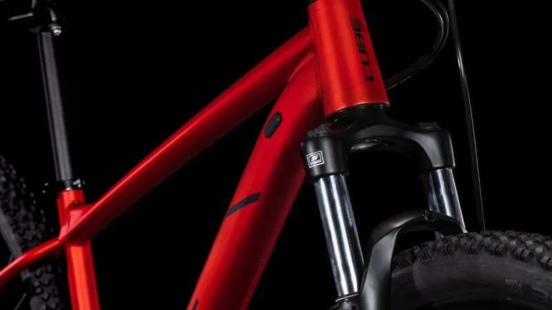 Cube Aim Pro Hardtail Mountain Bike in Fireorange and Black-5