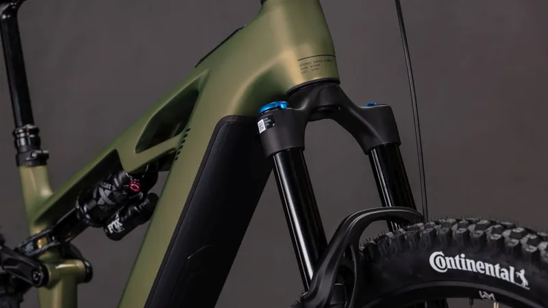 Cube Stereo Hybrid ONE44 HPC TM 800Wh Electric Full Suspension Mountain Bike in Reedgreen and Matrix-5