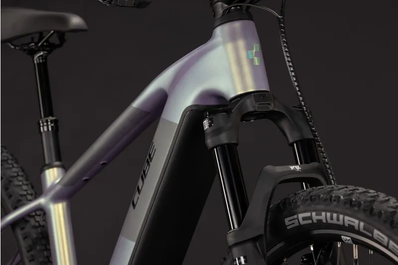 Cube Reaction Hybrid SLT 800Wh Electric Mountain Bike in Kolibri and Crisscross-4