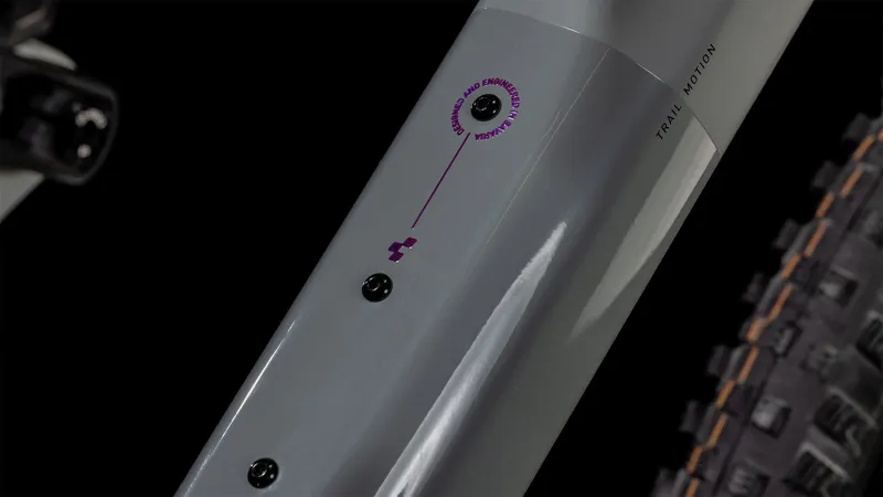 Cube AMS Hybrid ONE44 C:68X TM 400x 400Wh Full Suspension Electric Mountain Bike in Swampgrey and Purple Reflex-8