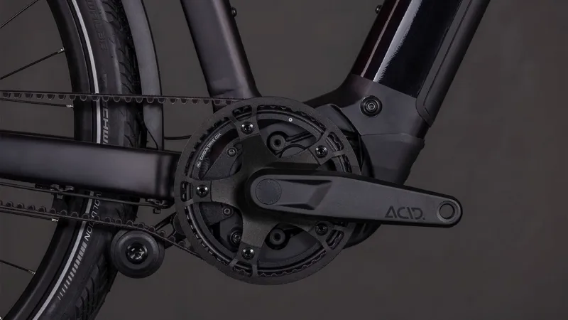 Cube Kathmandu Hybrid Comfort SLX 800Wh Electric Hybrid Bike in Solareclipse and Gold-5