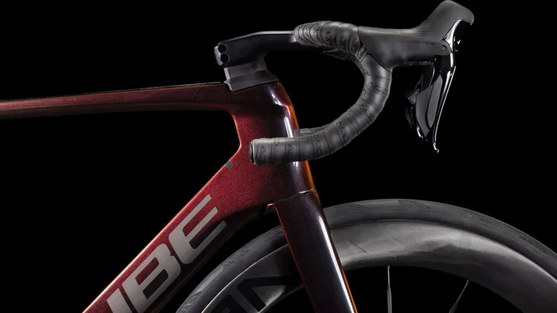 Cube Litening Aero C:68X SLT Road Bike in Solareclipse and Carbon-6