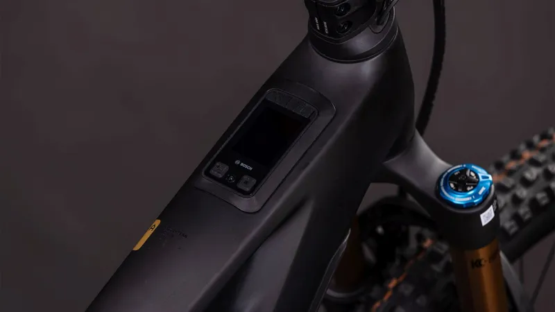 Cube Stereo Hybrid ONE44 HPC AT 800Wh Electric Full Suspension Mountain Bike in Carbon and Gold-4