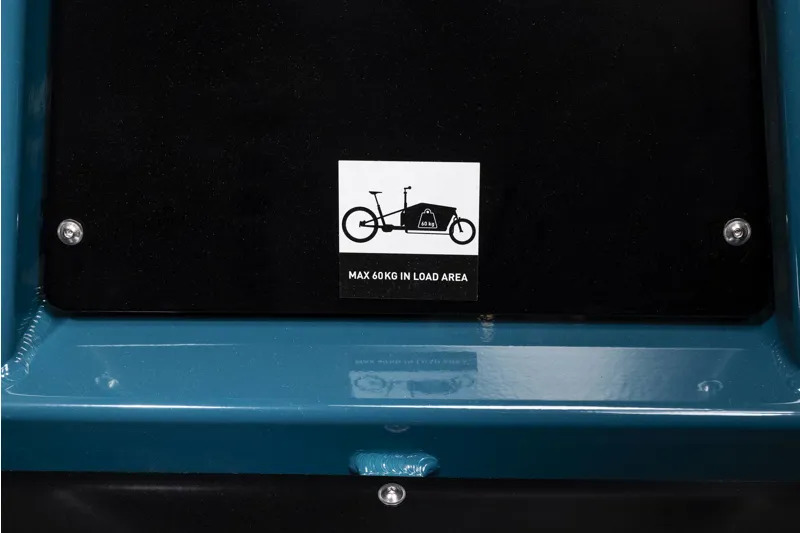 Cube Cargo Sport Hybrid 500Wh Electric Cargo Bike in Blue and Lime-3