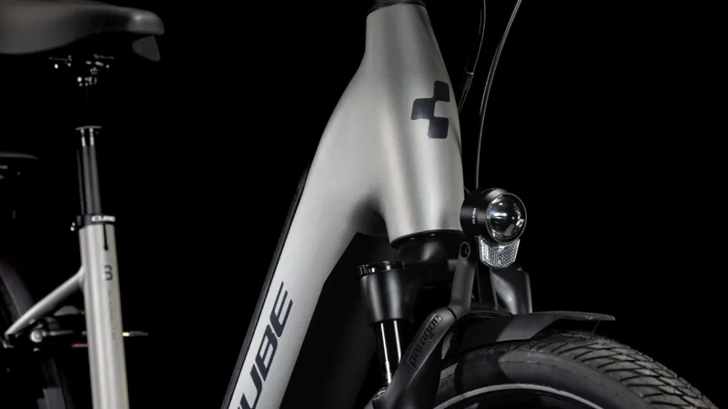 Cube Supreme Hybrid SLX EE 625Wh Electric Hybrid Bike in Grey and Lunar-4