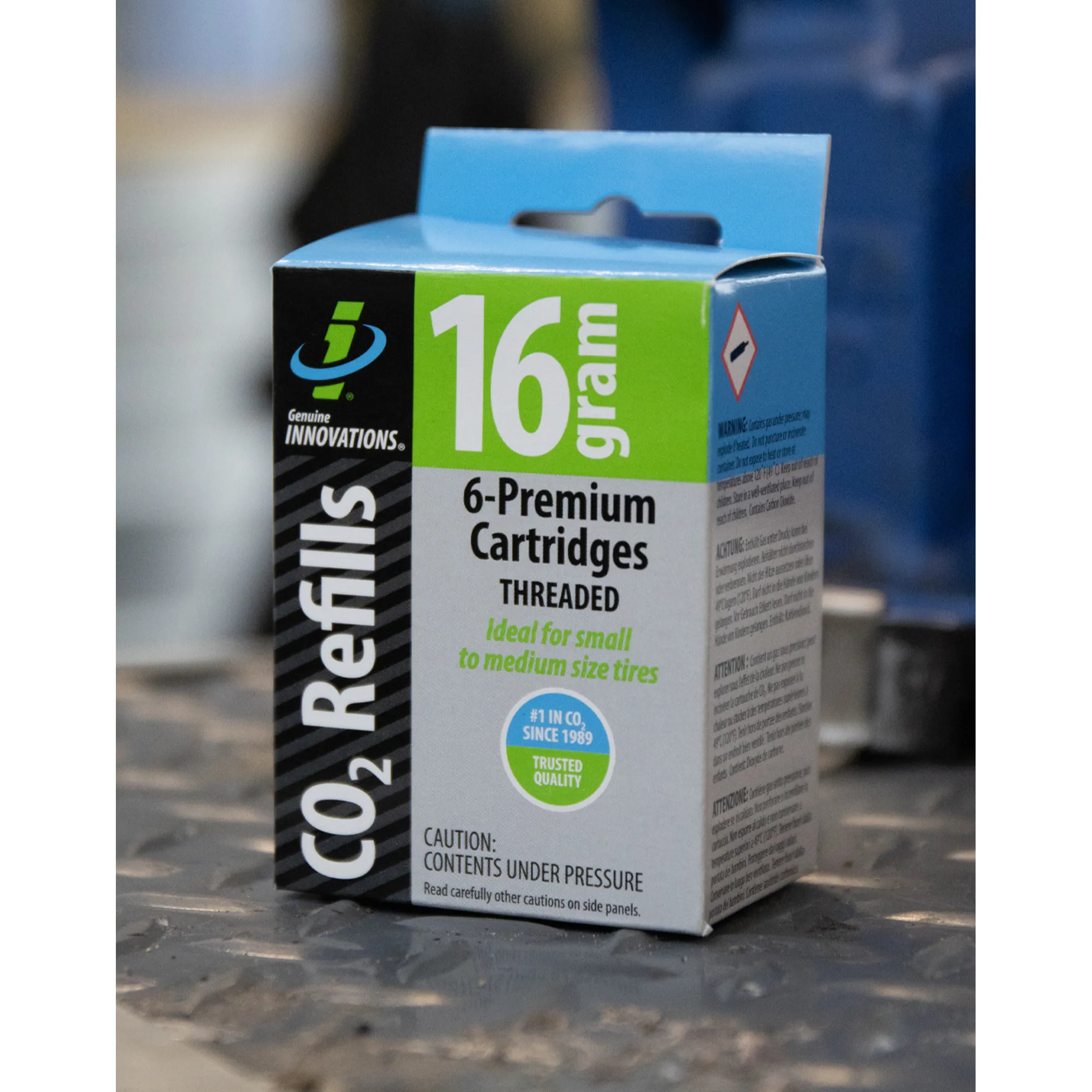 C02 Color Strip Threaded C02 Cartridges 16g 6 PACK