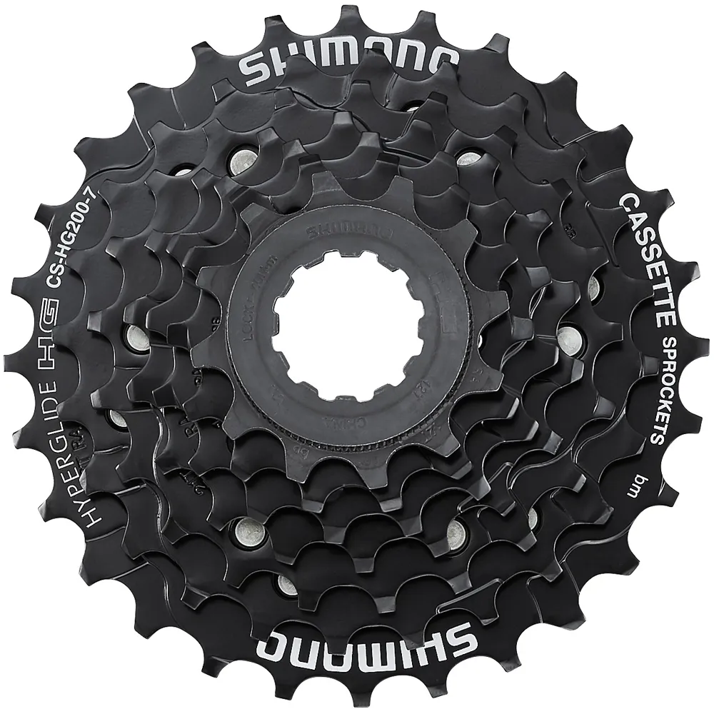 Team Cycles Shimano CS-HG200 7-speed cassette 12 - 28T Black | Interest FREE Finance & Online Refund Policy.