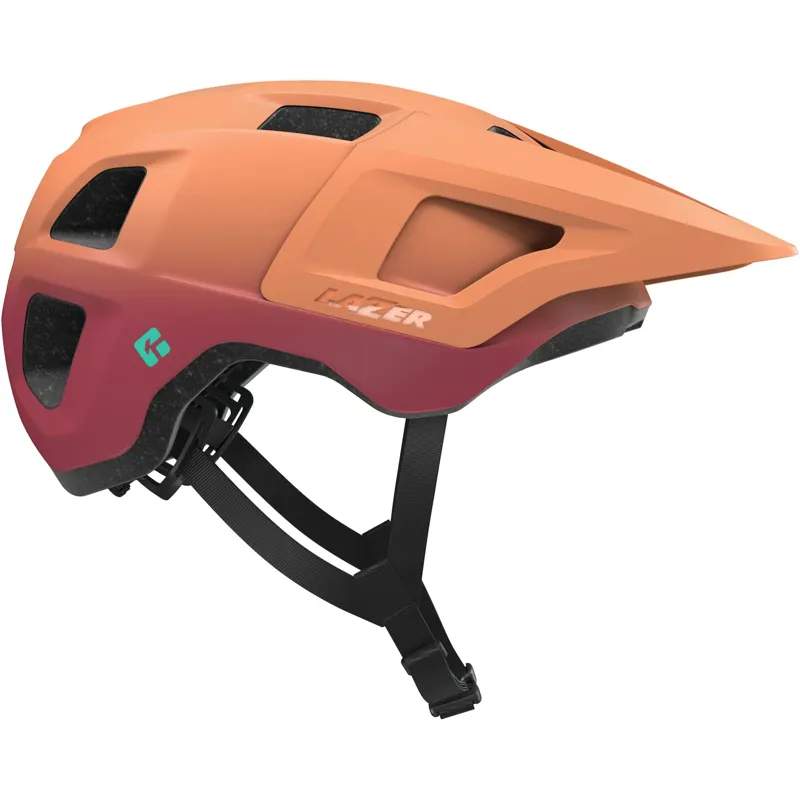 Lazer Finch KinetiCore Youth Mountain Bike Helmet in Matte Sedona Red