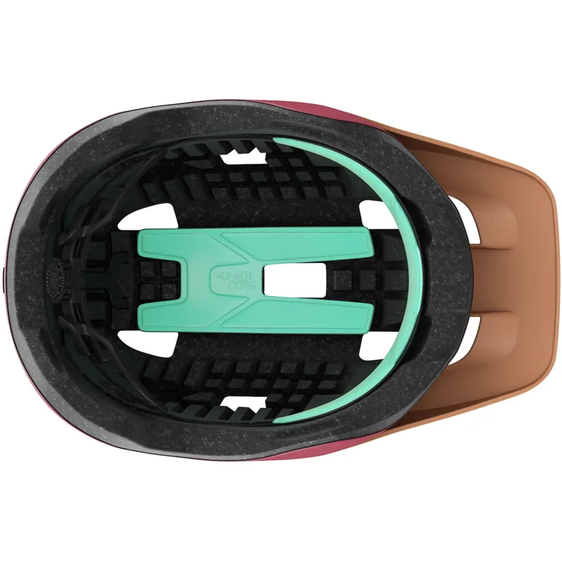 Lazer Finch KinetiCore Youth Mountain Bike Helmet in Matte Sedona Red-6