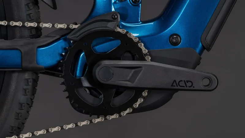 Cube Stereo Hybrid ONE22 Race 800Wh Electric Full Suspension Mountain Bike in Elctricblue and White-7