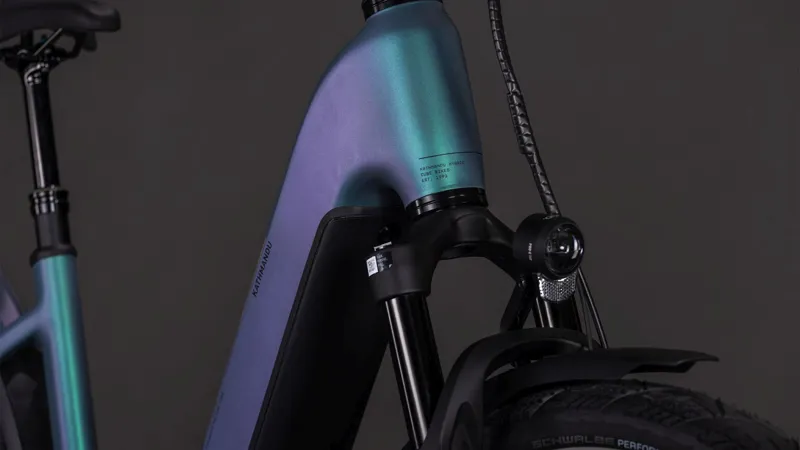 Cube Kathmandu Hybrid EXC EE 800Wh Electric Hybrid Bike in Smaragdgrey and Prism-4