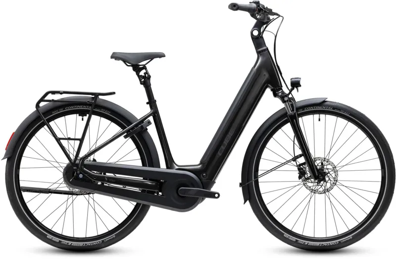 Cube Supreme Hybrid Comfort ONE EE 600Wh Electric Hybrid Bike in Gunmetal and Reflex