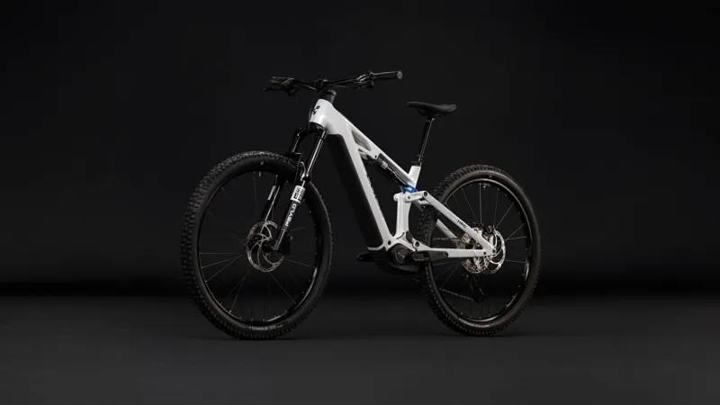 Cube Stereo Hybrid ONE44 HPC Pro 800Wh Electric Full Suspension Mountain Bike in Metallicwhite and Blue-8