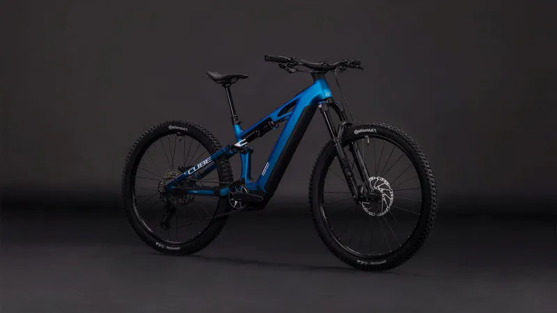 Cube Stereo Hybrid ONE44 HPC SLX 800Wh Full Suspension Electric Mountain Bike in Nebula and White-6