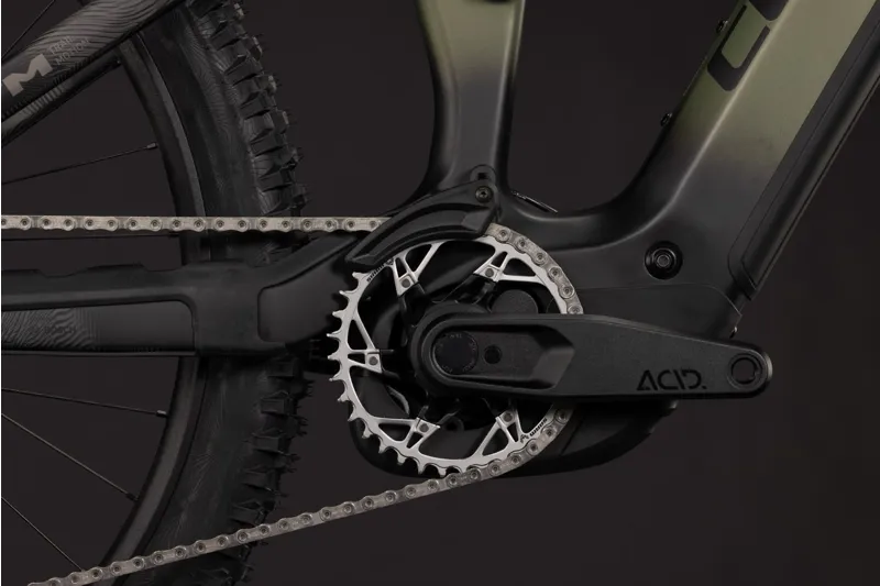 Cube Stereo Hybrid ONE77 HPC TM 800Wh Electric Full Suspension Mountain Bike in Reedgreen and Gills-6