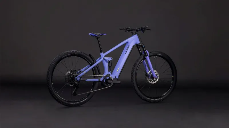 Cube Stereo Hybrid ONE22 Pro 800Wh Electric Full Suspension Mountain Bike in Lucidlilac and Lime-6