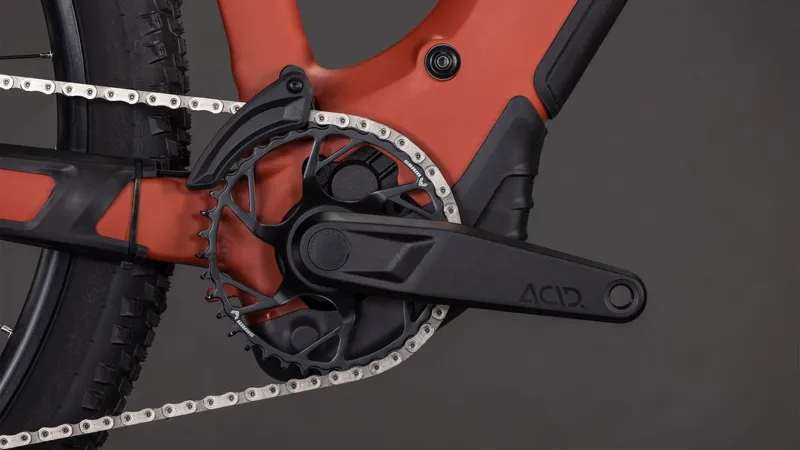 Cube Reaction Hybrid Race 800Wh Electric Mountain Bike in Amber and Black-4