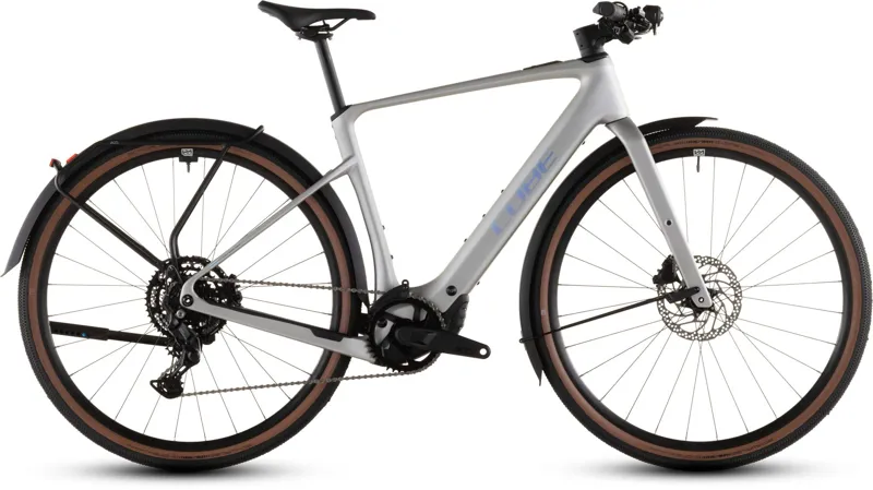Cube Nulane Hybrid C:62 Race FE 400Wh Electric Hybrid Bike in Sleekgrey and Prism