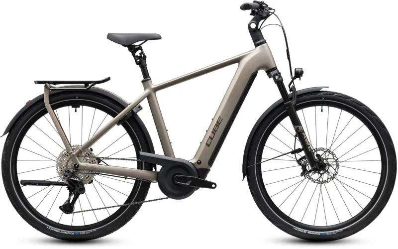 Cube Kathmandu Hybrid SLX 800Wh Electric Hybrid Bike in Flashstone and Chrome