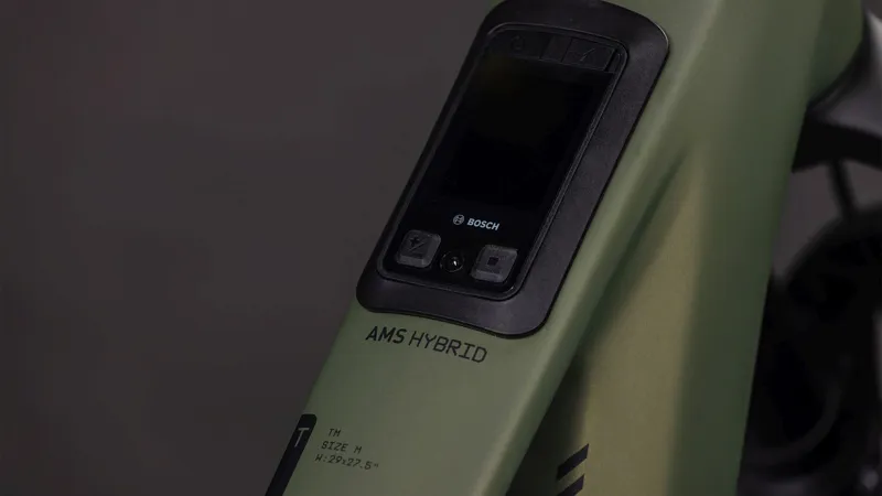 Cube AMS Hybrid ONE77 C:62 TM 600Wh Electric Full Suspension Mountain Bike in Reedgreen and Matrix-7