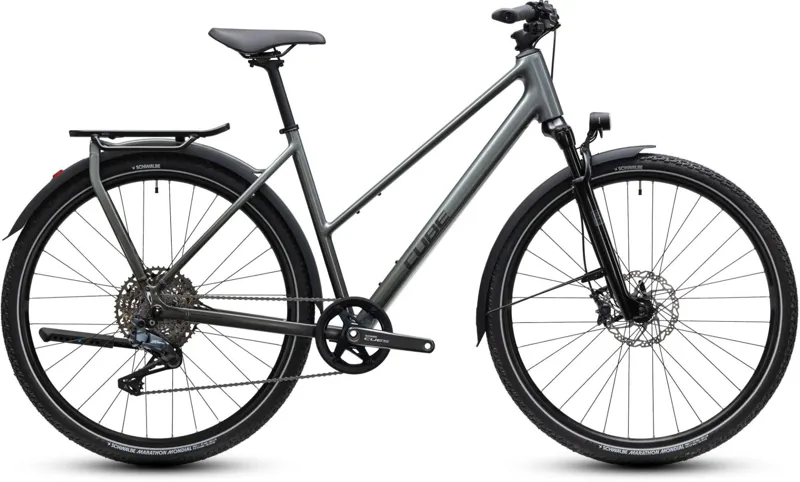 Cube Kathmandu SLT T Hybrid Bike in Flashgrey and Chrome