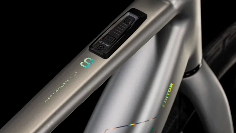 Cube Editor Hybrid SLX 400x 400Wh Electric Hybrid Bike in Sleekgrey and Spectral-7